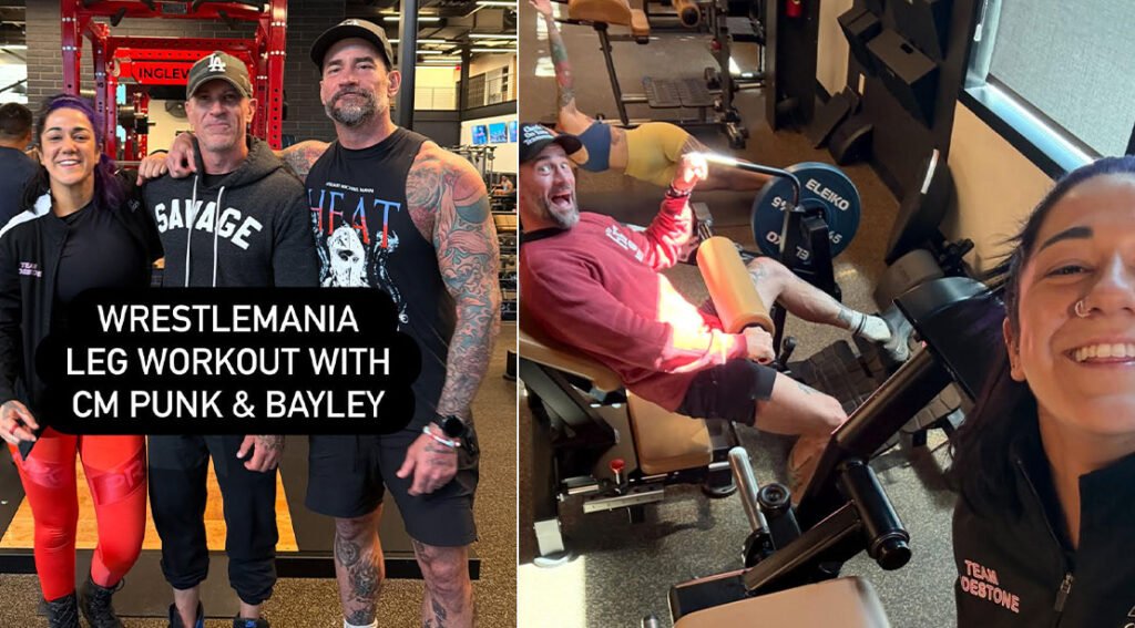 O treino brutal de pernas na WrestleMania de CM Punk e Bayley destruirá suas pernas