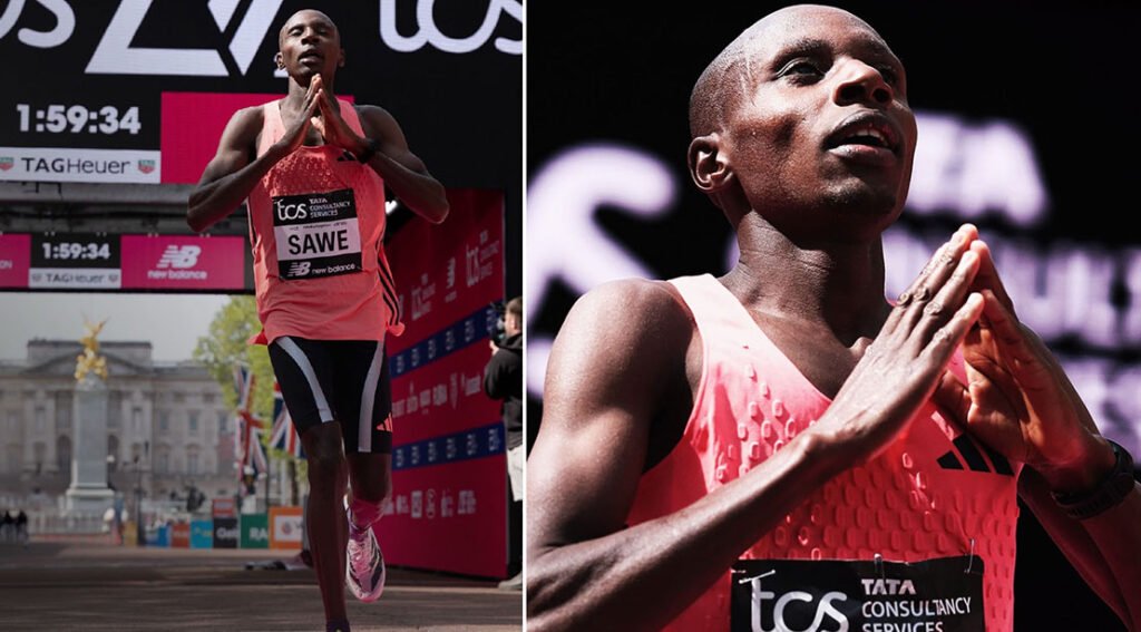 Sabastian Sawe quebra a barreira da maratona de 2 horas na Maratona de Londres de 2026