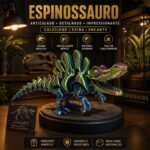 Dinossauro Articulado Metalizado 3D Flexível Brinquedo Decorativo Geek Colecionável - Imagem 6