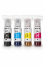 Kit Refil T544 no vácuo L3150 L3210 L3220 Impressora Ecotank Tinta Pack 4 Cores Amarelo Preto Ciano Magenta