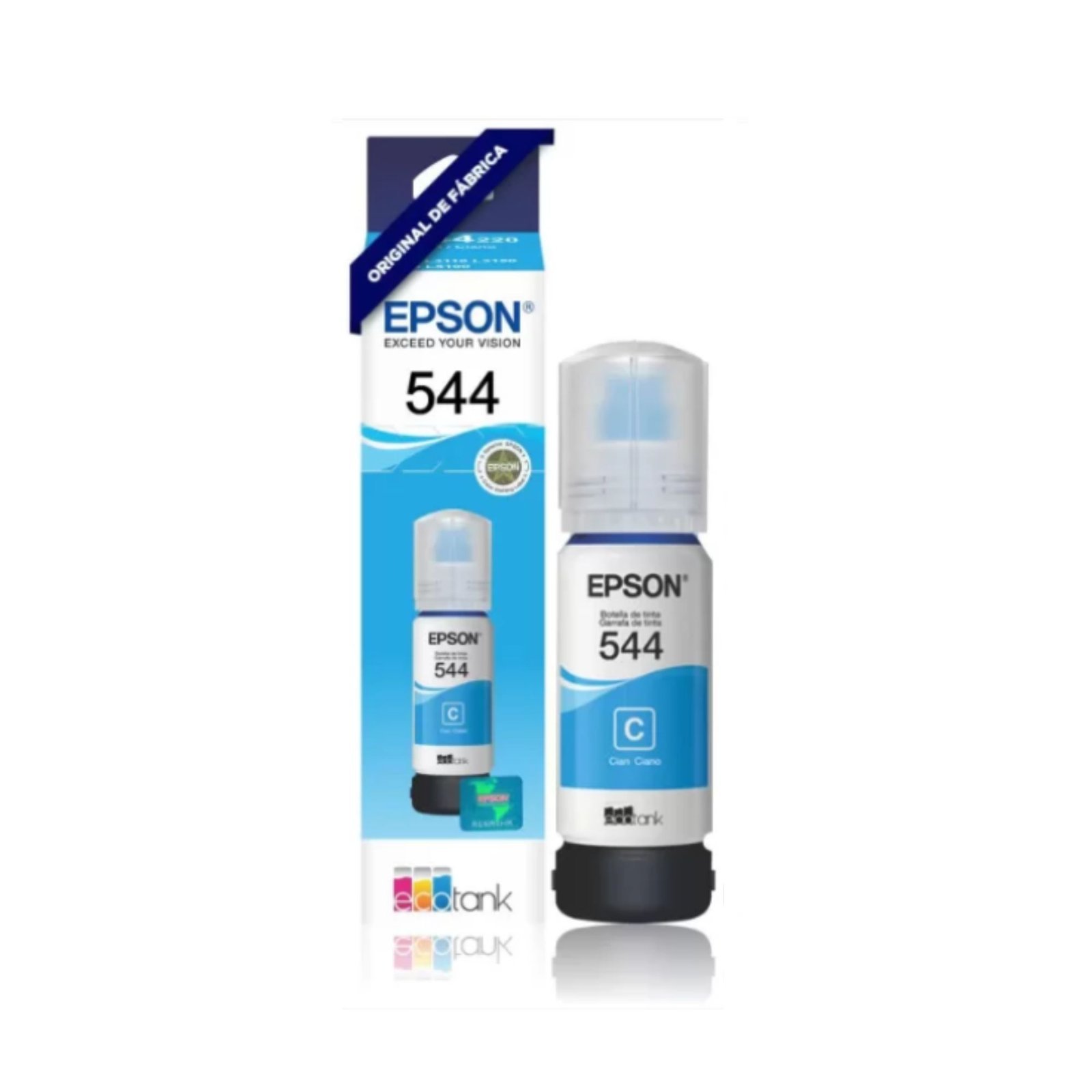 1-refil-t544-ciano-unit-3.jpg KIT 12 REFIL TINTA PARA EPSON ORIGINAL T544 L3110 L3150 L3250 COLOR - Imagem 1