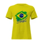 Camisa Feminina Baby Look Bandeira Brasil - Imagem 5