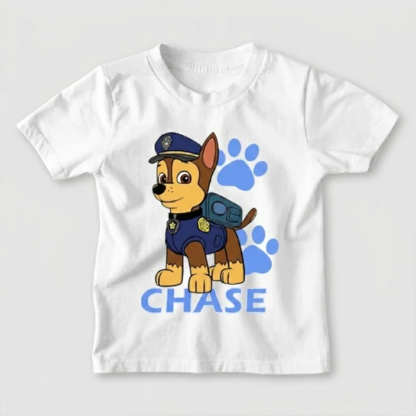 Camiseta Infantil Menino Patrulha Canina Chase