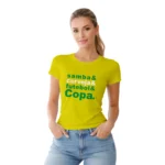 Camisa Feminina Baby Look Samba e Cerveja e Futebol e Copa - Imagem 15