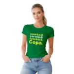 Camisa Feminina Baby Look Samba e Cerveja e Futebol e Copa - Imagem 7
