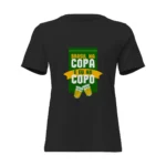 Camisa Feminina Baby Look Brasil na Copa e Eu no Copo - Imagem 17