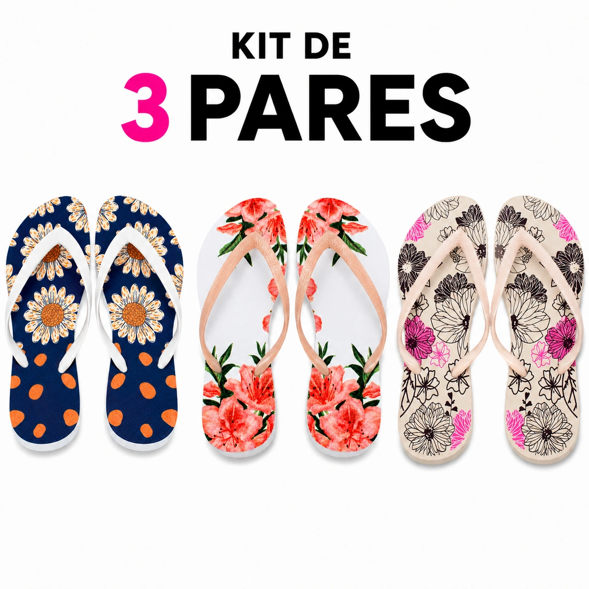 4894b5f9-7998-5556-a85c-3438d6274a1e.webp Kit 3 Chinelos Feminino Variados - Imagem 1