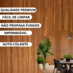 Papel De Parede Vinílico Madeira Escura Cumaru 5 Metros - Imagem 3