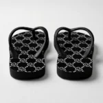 Chinelo Feminino Gucci Black White - Imagem 5