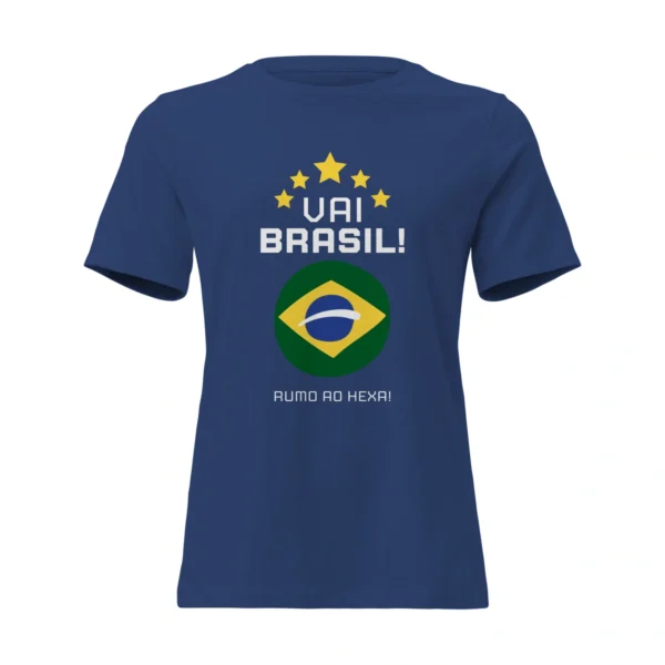 Camisa Feminina Baby Look Vai Brasil