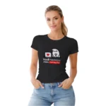 Camisa Feminina Baby Look Dia dos Namorados Você Hackeou Meu Coração - Imagem 3