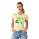 Camisa Feminina Baby Look Samba e Cerveja e Futebol e Copa - Imagem 23
