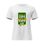 Camisa Feminina Baby Look Brasil na Copa e Eu no Copo - Imagem 9