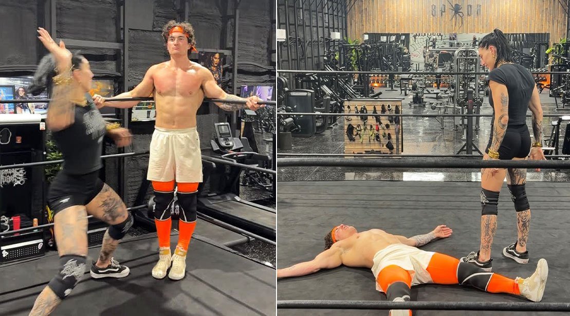 Rhea Ripley deixa Jesse James West machucado após sessão de treinamento brutal da WWE se tornar viral