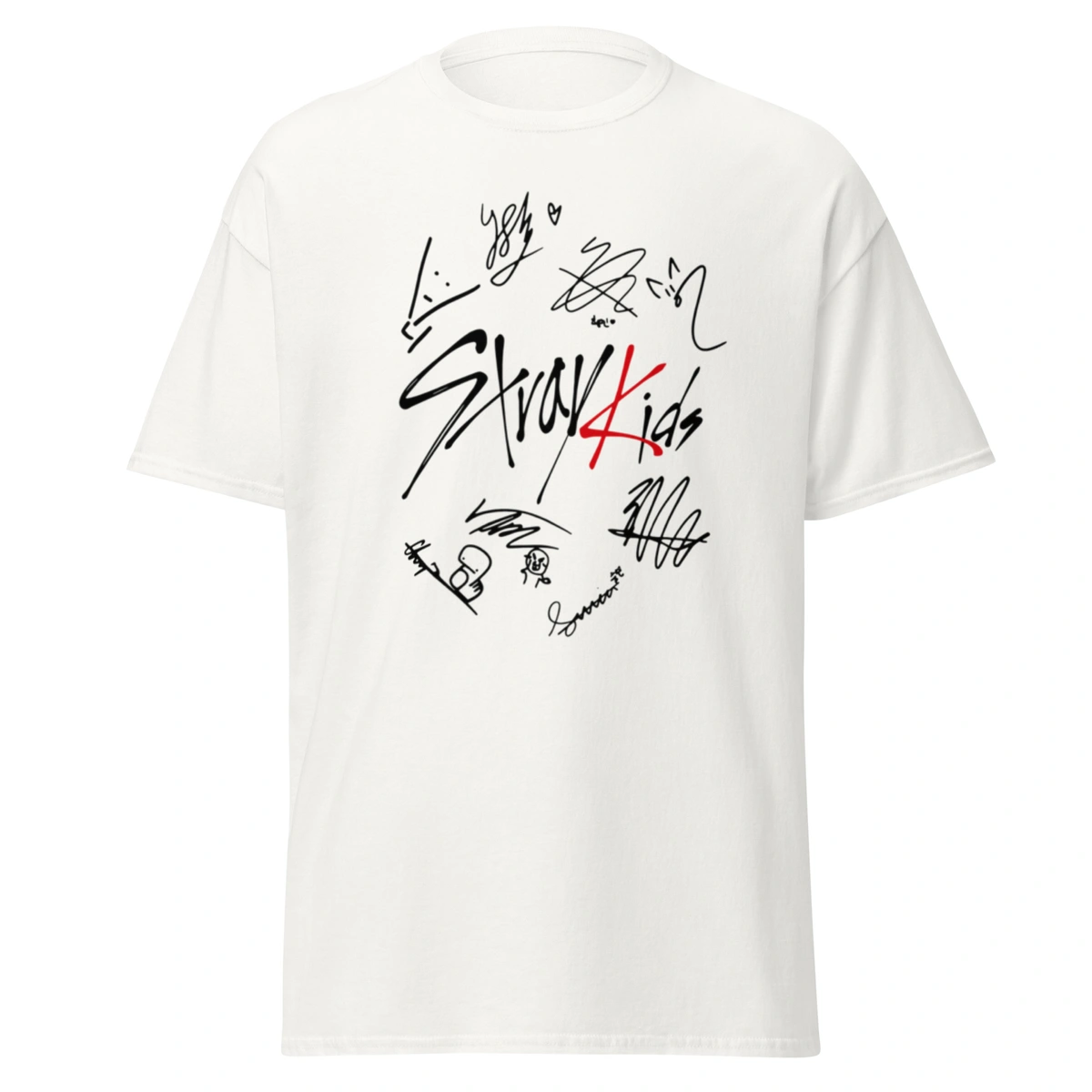 b032efac-15a4-561d-b815-57ae6d42324b.webp Camiseta Masculina Stray Kids Assinatura - Imagem 1