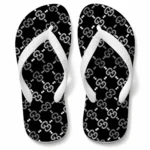 Chinelo Feminino Gucci Black White