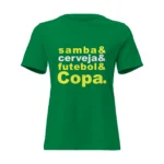 Camisa Feminina Baby Look Samba e Cerveja e Futebol e Copa - Imagem 5