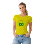 Camisa Feminina Baby Look Brasil Bandeira e Estrela - Imagem 21