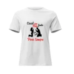 Camisa Feminina Baby Look Dia dos Namorados Casal que Ora Junto Para Sempre