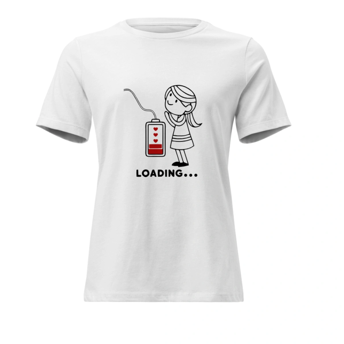 ce5e779f-4b8b-5df3-a224-86275c010a4e.webp Camisa Feminina Baby Look Dia dos Namorados Metade Loading - Imagem 1