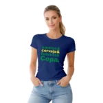 Camisa Feminina Baby Look Samba e Cerveja e Futebol e Copa - Imagem 3