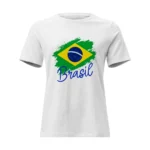 Camisa Feminina Baby Look Bandeira Brasil