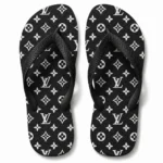 Chinelo Feminino LV Black White - Imagem 4