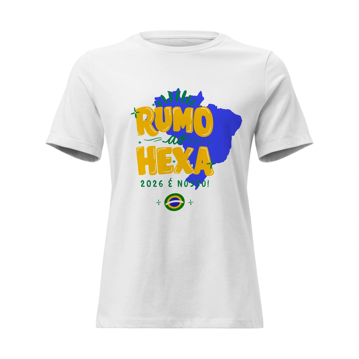 f1bbcd18-3fd7-5351-857b-9bc7b06b8373.webp Camisa Feminina Baby Look Rumo ao Hexa 2026 é Nosso - Imagem 1