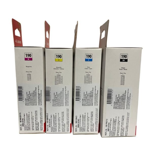 kit 4 Refil G190 BK C Y M G3110 G4100 G3100 REF-EPS128